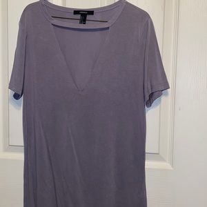 Purple V-neck Top